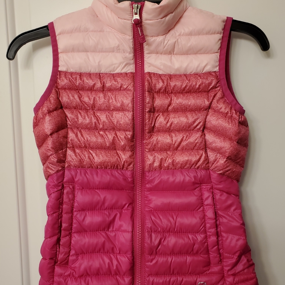 Free Country down filled vest, pink, size 6/6x